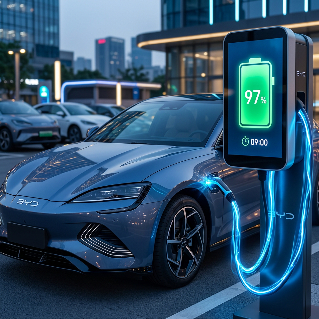 BYD lanza una batería que se carga al 97% en solo 9 minutos