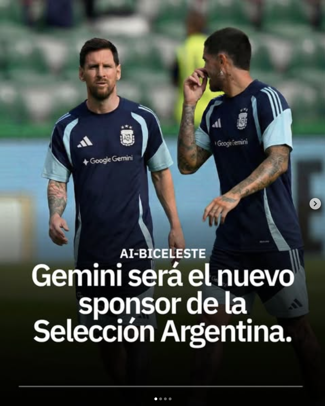 Gemini será el nuevo sponsor de la Selección Argentina
