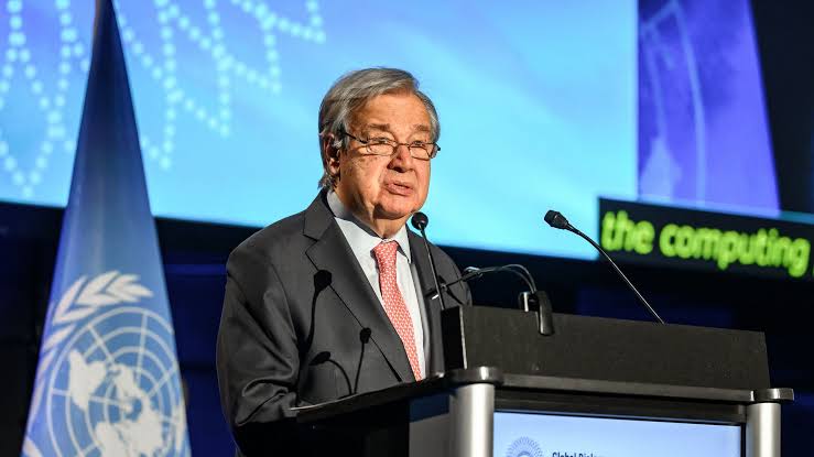 António Guterres hablando en el Diálogo Global sobre Gobernanza de la IA