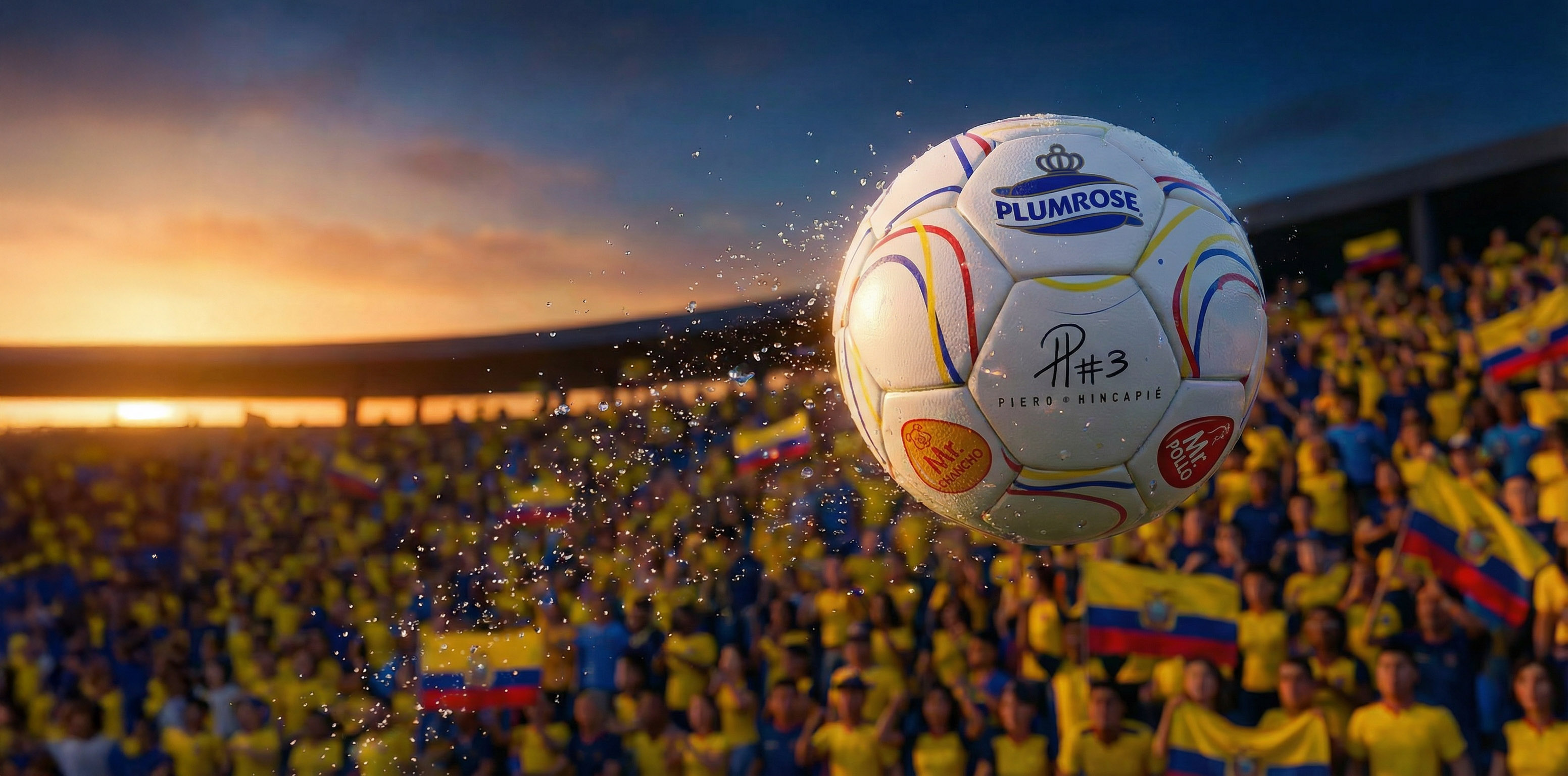 Balón PRONACA sobre el estadio ecuatoriano
