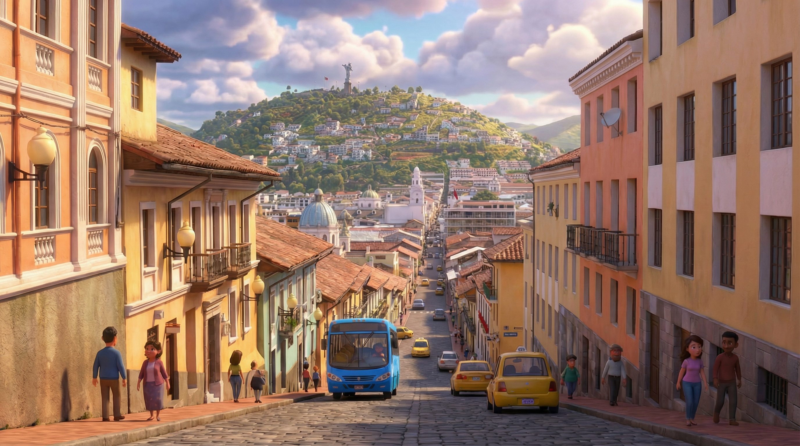 Centro histórico de Quito - 3D generado